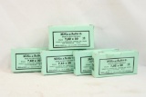 Five boxes of Sellier & Bellot 7.62X39 ammo, 100 rounds