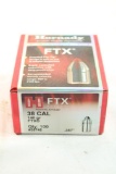 Box of Hornady 38 Cal 140 gr FTX, 100 count