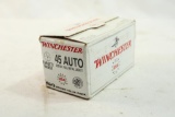 Box of Winchester 45 Auto 230 gr FMJ, 100 count