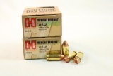 Two boxes of Hornady Defense 40 S&W 165 gr FTX. Count 40.
