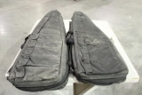 Two padded AR rifle cases