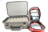 One padded lockable box, one first aid kit and two tire gauges