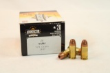 One box of Armscor 9mm 124 gr JHP. Count 20.