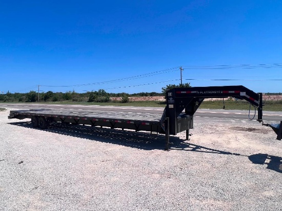 2023 Platinum Star 35'+5' 7k axles has winch plate, side strap rail with binders, front battery with