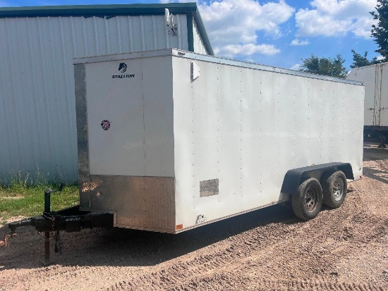 2022 Model Stallion Enclosed Cargo 18' long (Title in office)