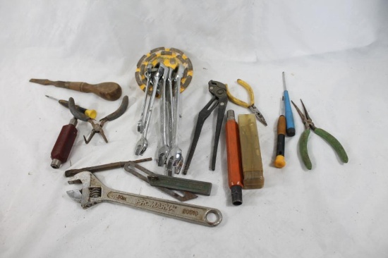 Box with wrench set an other misc tools