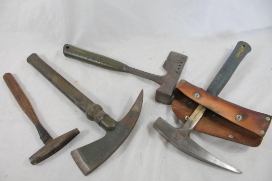 Four misc hammers including roofing hammers