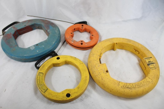 Four drain cleaner snakes