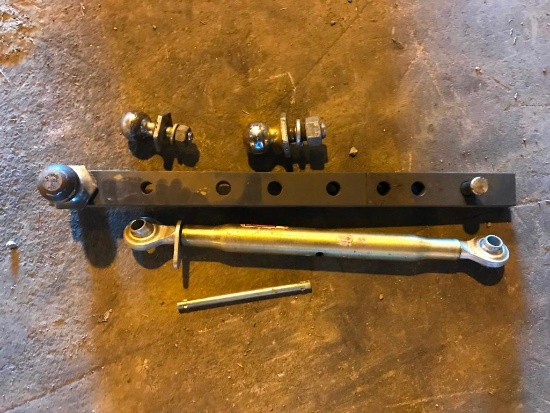 Draw bar, top link, hitch balls