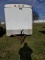 White enclosed trailer