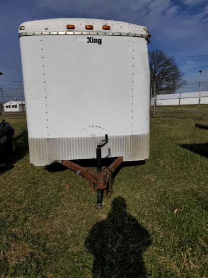 White enclosed trailer