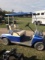 blue club car golf cart