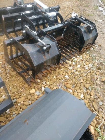 84" dual cylinder dual cylinder rock grapple