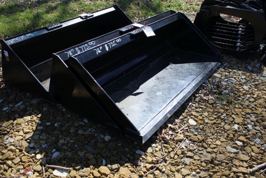 72" SMOOTH BOTTOM SKID LOADER BUCKET