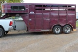 2001 Moritz 13' Tandem Axel 2 Door Livestock Trailer