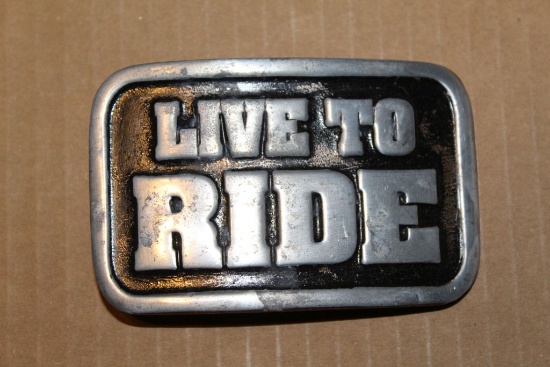 Live to ride buckle