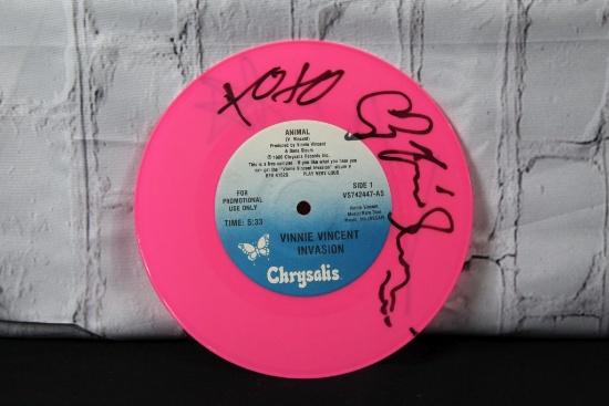 Vinny Vincent Autographed Vinyl Record