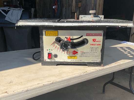 Central Machinery 10” Bench Table Saw