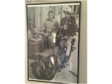 LARGE FRAMED PICTURE OF ANDY GRIFFITH AND BARNEY FIFE