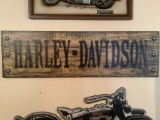 HARLEY DAVIDSON WOODEN WALL ART