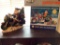 HARLEY DAVIDSON FRANKLIN MINT CHRISTMAS COLLECTABLE AND SANTA FIGURINE