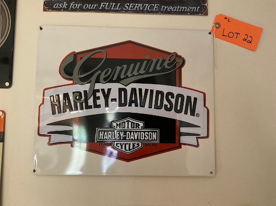 HARLEY DAVIDSON TIN SIGN