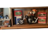 HARLEY DAVIDSON MOTORCYCLE REPLICA AND CHRISTMAS ORNAMENTS