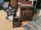 HARLEY DAVIDSON TREE TOPPER, STOCKING HOLDER, AND CANDLE