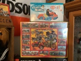 HARLEY DAVIDSON PUZZLE AND TIN REPRODUCTION TOY