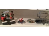 HARLEY DAVIDSON ORNAMENTS AND STOCKING HOLDERS