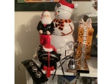HARLEY DAVIDSON COOKIE JAR, STOCKING HOLDERS, AND ORNAMENTS
