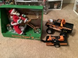 HARLEY DAVIDSON NORTH POLE CHOPPER AND TRUCK WITH TRAILER