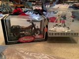 HARLEY DAVIDSON INDIAN MOTORCYCLE AND CAKE TOPPER