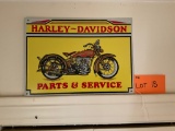 HARLEY DAVIDSON PARTS AND SERVICE TIN SIGN