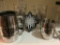 HARLEY DAVIDSON GLASSES WITH COASTERS AND METAL CUPS
