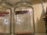 HARLEY DAVIDSON GLASS COOKIE JAR