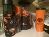 HARLEY DAVIDSON PLASTIC CUPS AND CANDY MACHINE