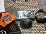 HARLEY DAVIDSON MASKS, WALLET, AND CHANGE PURSE