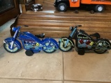 2 TIN BIKES WITH MOVABLE PARTS