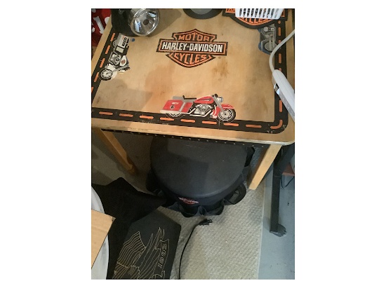 HARLEY DAVIDSON WOODEN PLAY TABLE