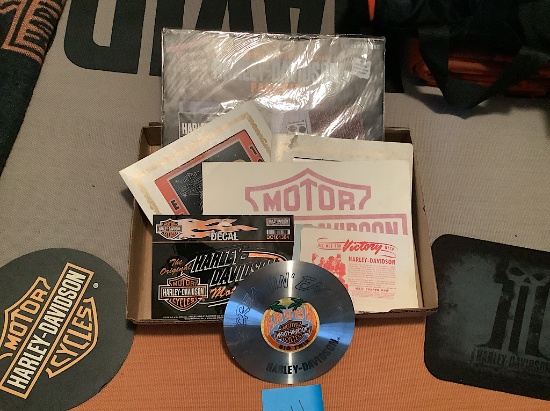HARLEY DAVIDSON STICKERS, MOUSE PADS, AND MIRRORS