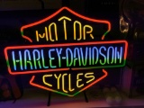 HARLEY DAVIDSON LOGO WORKING NEON