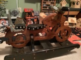 WOODEN HARLEY DAVIDSON MOTORCYCLE ROCKING