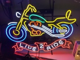 LIVE 2 RIDE MOTORCYCLE WORKING NEON