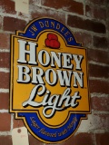 HONEY BROWN LIGHT TIN SIGN