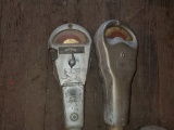 ROCKWELL PARKING METERS AND 2 STANCHIONS