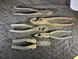 LOT OF 5 LARGE WIRE PLIERS