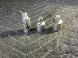 LOT OF 3 CHROME ADAPTERS