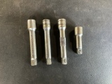 LOT OF 4 1/2” DRIVE EXTENSIONS