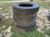 SET OF 4 11R24.5 TIRES